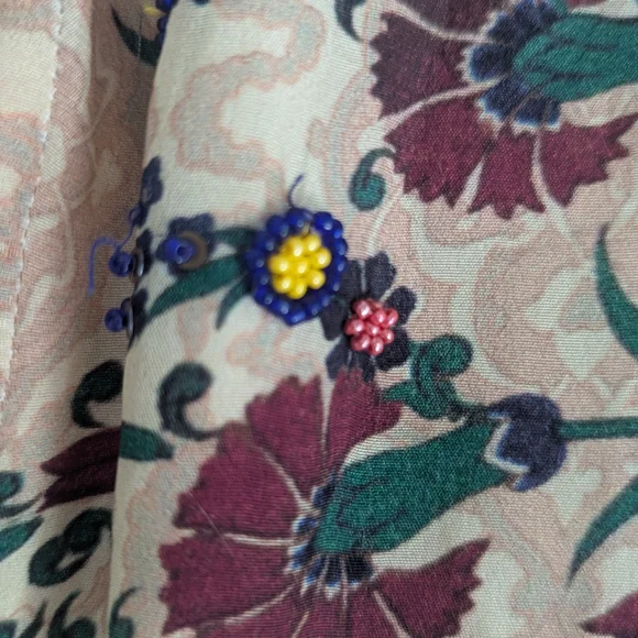 Anthropologie Banuni By Jyoti Botanique Pink Maxi Dress 10 - Picture 5 of 11